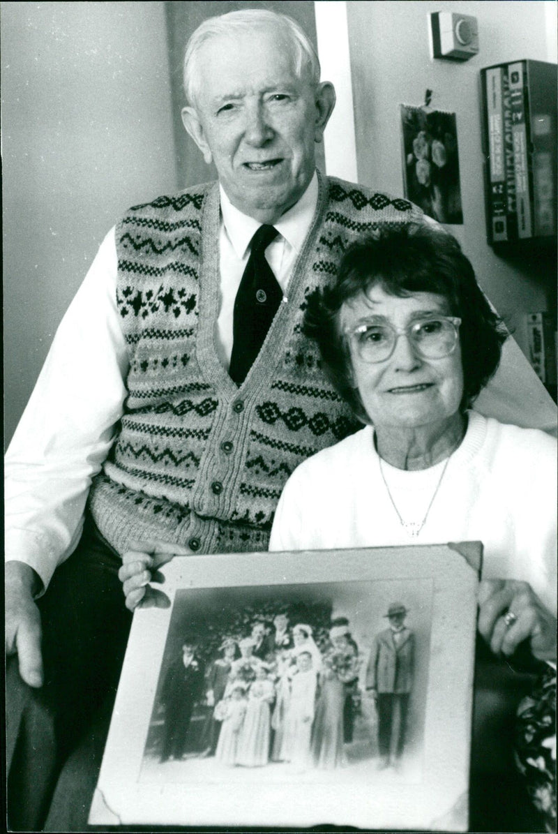 Roy and Ivy Graham, diamond wedding - Vintage Photograph