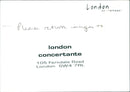 London CCce Please retum images london concertante 105 Ferndale Road London SW4 - Vintage Photograph
