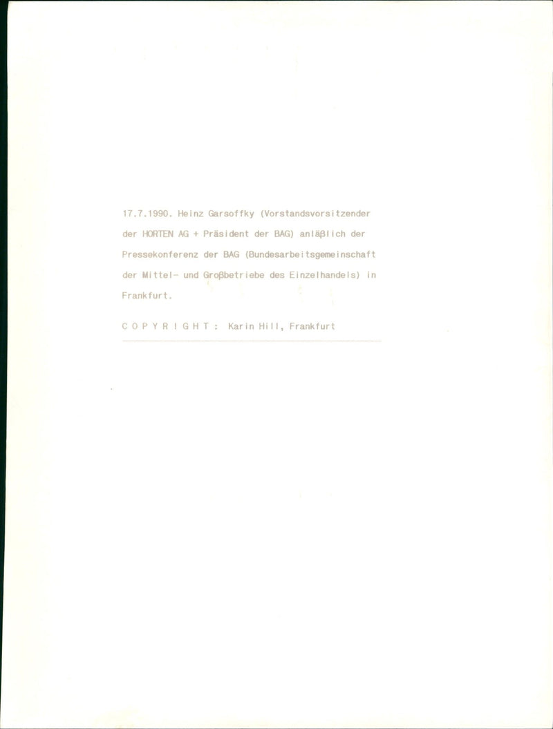 Heinz Garsoffky - Vintage Photograph