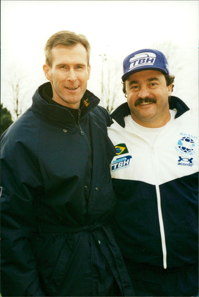 Andy Melvin and Brazil Youth Team Manager. - Vintage Photograph