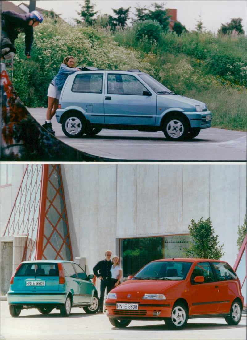 1997 Fiat Cinquecento Soleil  and 1997 Fiat Punto - Vintage Photograph