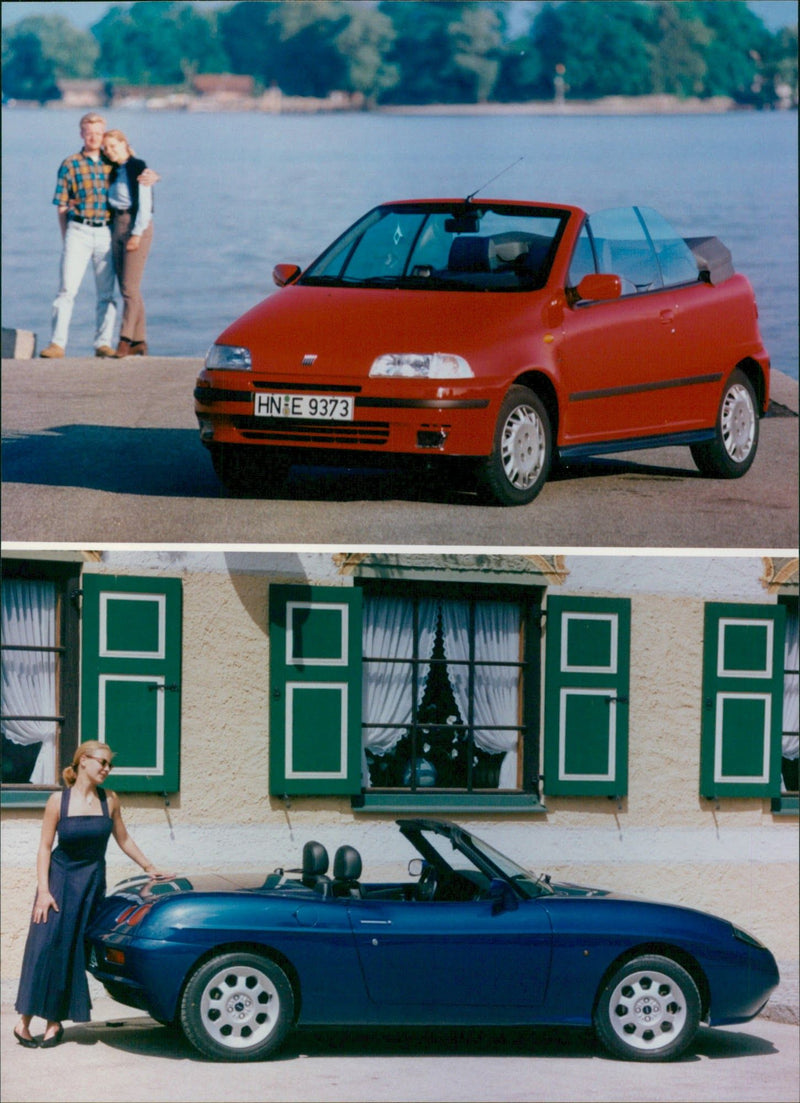 1997 Fiat Punto Cabrio and 1997 Fiat Barchetta - Vintage Photograph