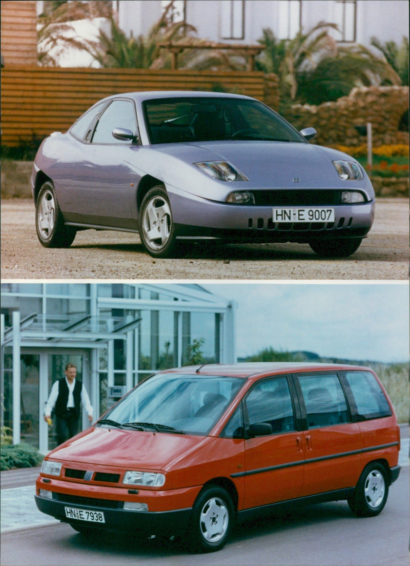 1997 Fiat Coupe and 1997 Fiat Ulysse - Vintage Photograph