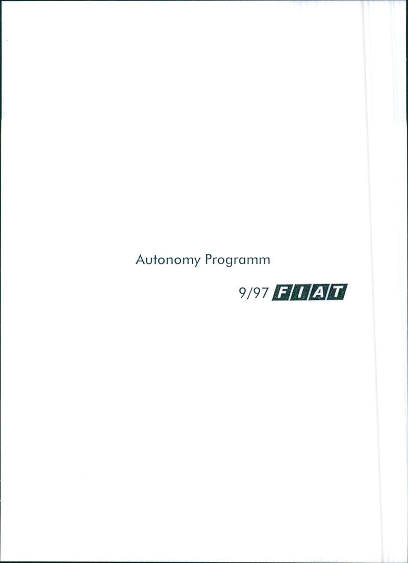 1997 Fiat Automony Programm - Vintage Photograph