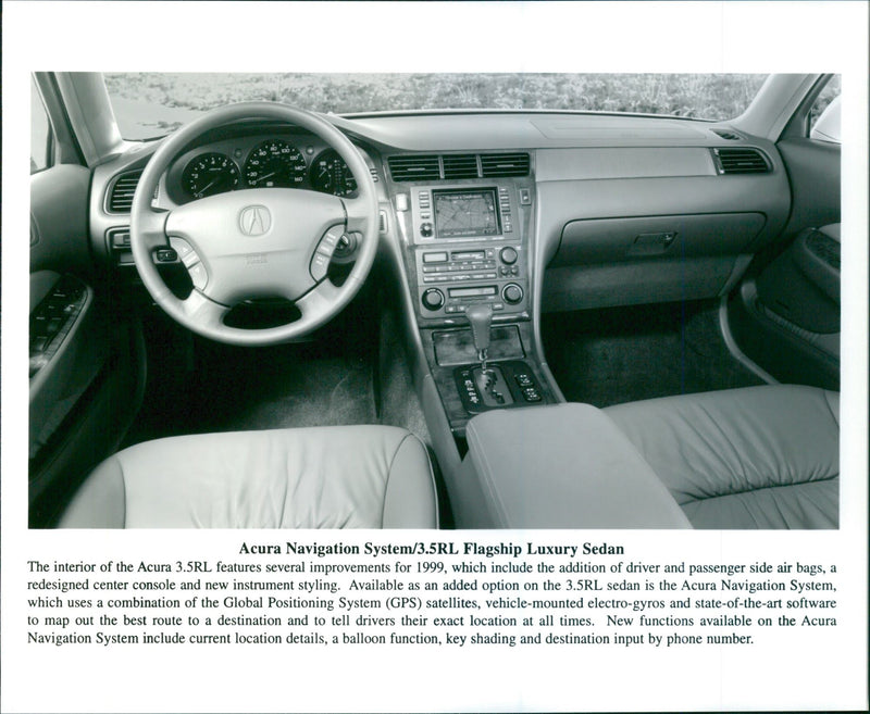 1999 Acura Navigation System/3.5RL Flagship Luxury Sedan - Vintage Photograph