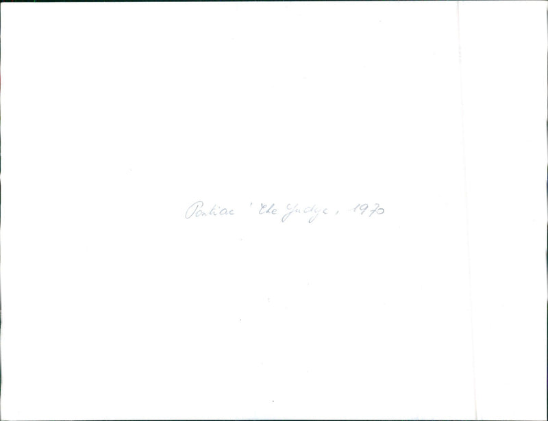 1970 Pontiac The Judge - Vintage Photograph