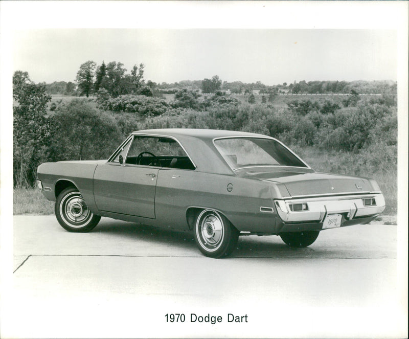 1970 Dodge Dart, side and rear view - Vintage Photograph