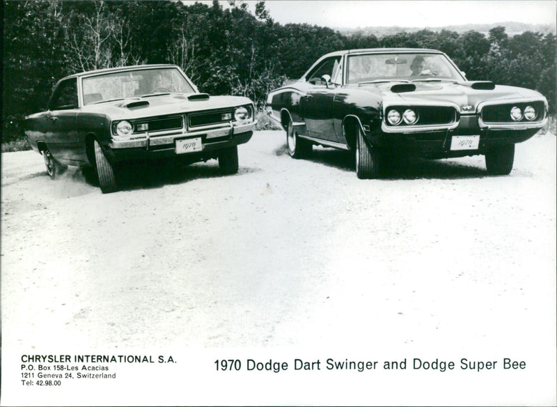 1970 Dodge Dart Swinger and Dodge Super Bee - Vintage Photograph