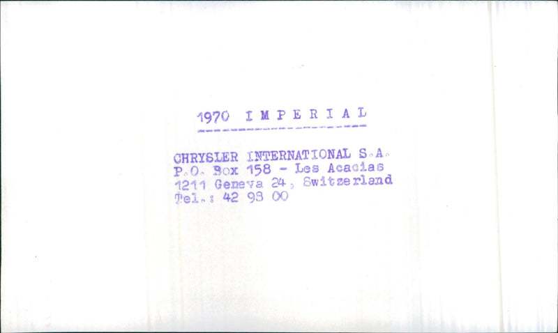 1970 Imperial - Vintage Photograph