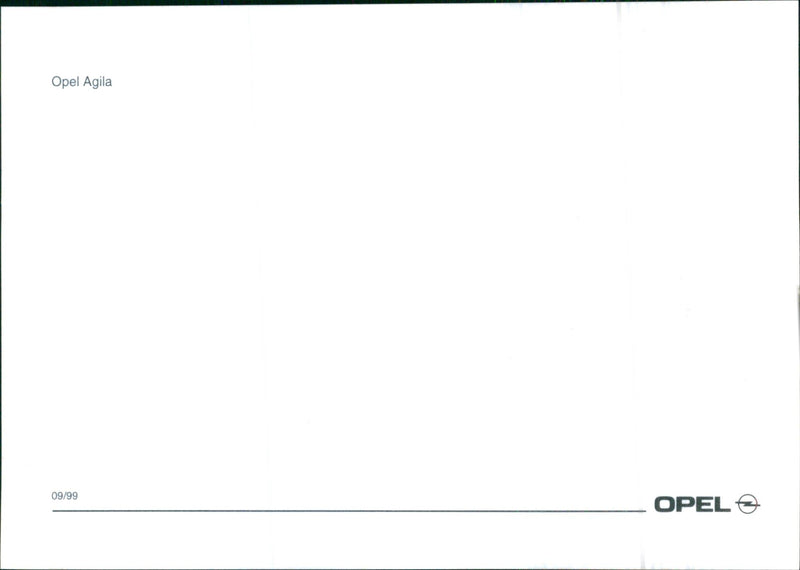 1999 Opel Agila - Vintage Photograph