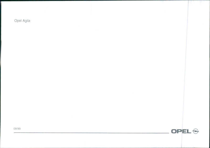 1999 Opel Agila - Vintage Photograph