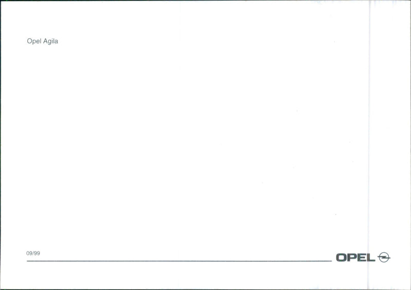 1999 Opel Agila - Vintage Photograph