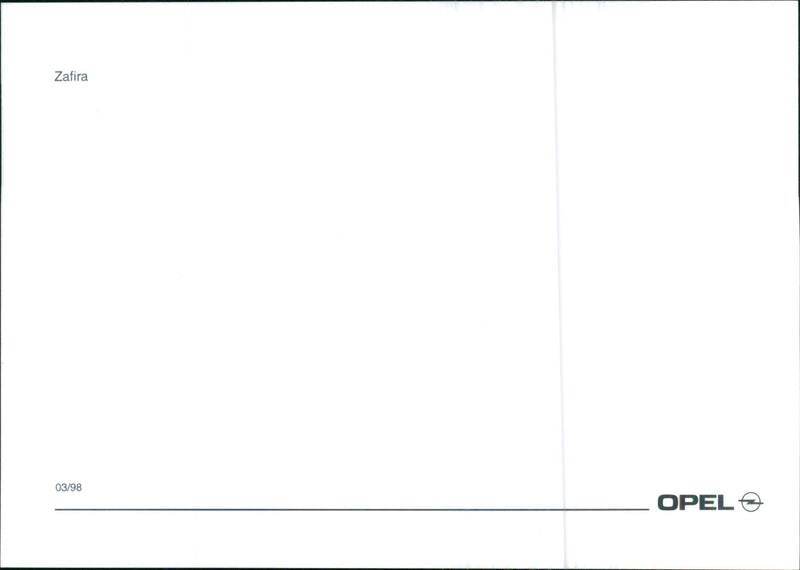 1998 Opel Zafira - Vintage Photograph