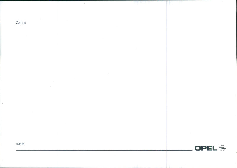 1998 Opel Zafira - Vintage Photograph