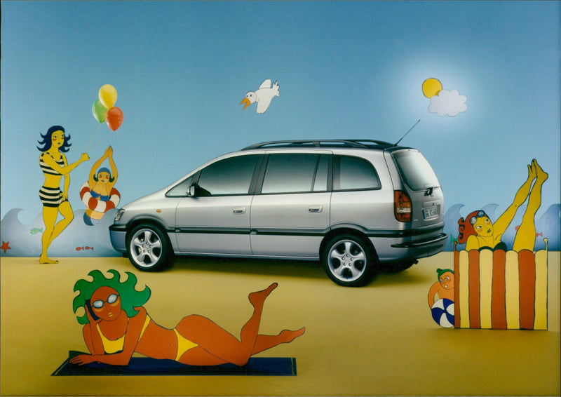 1998 Opel Zafira - Vintage Photograph