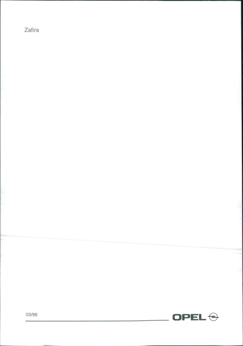 1998 Opel Zafira - Vintage Photograph