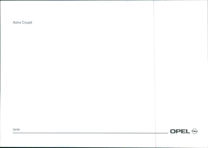 1999 Opel Astra Coupe - Vintage Photograph