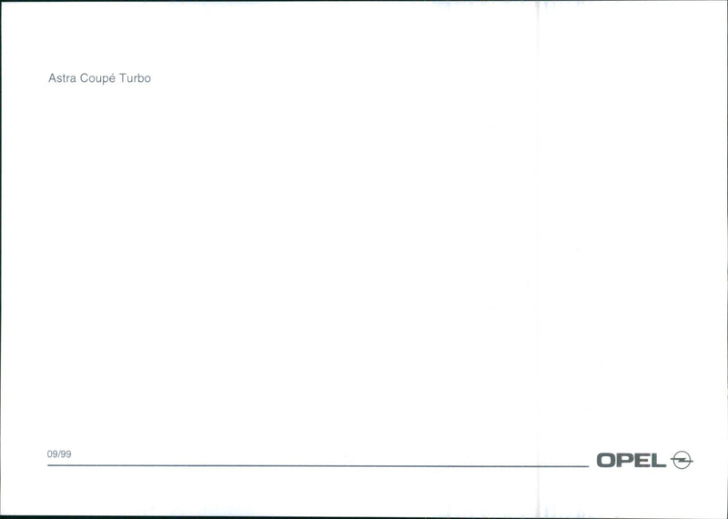 1999 Opel Astra Coupe Turbo - Vintage Photograph