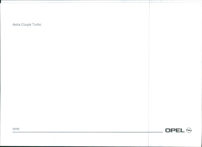 1999 Opel Astra Coupe Turbo - Vintage Photograph