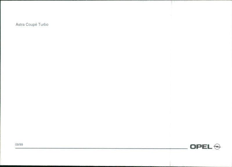 1999 Opel Astra Coupe Turbo - Vintage Photograph