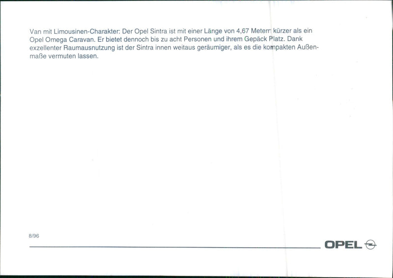 1996 Opel Sintra - Vintage Photograph