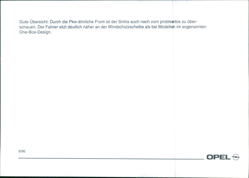 1996 Opel Sintra - Vintage Photograph