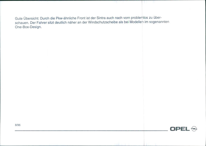 1996 Opel Sintra - Vintage Photograph
