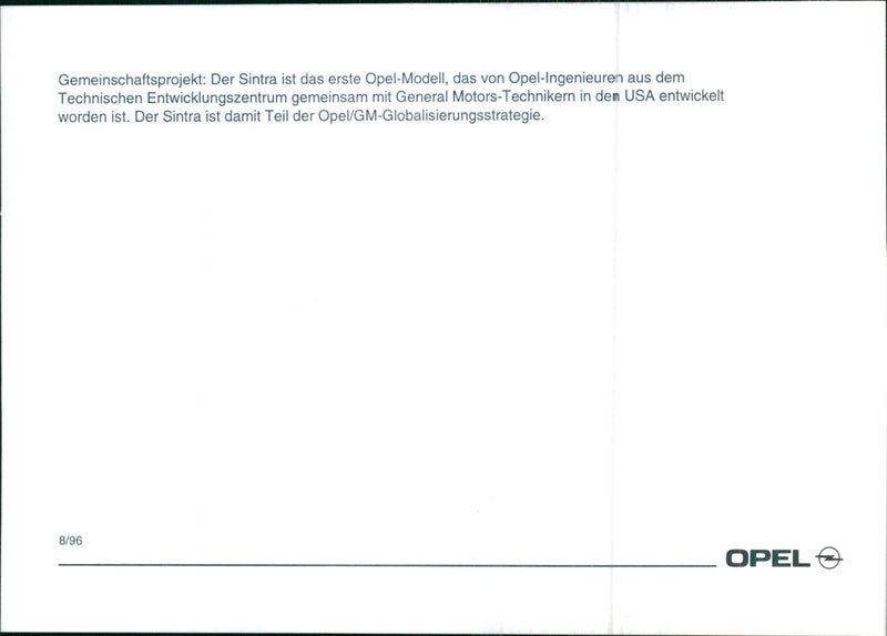 1996 Opel Sintra - Vintage Photograph