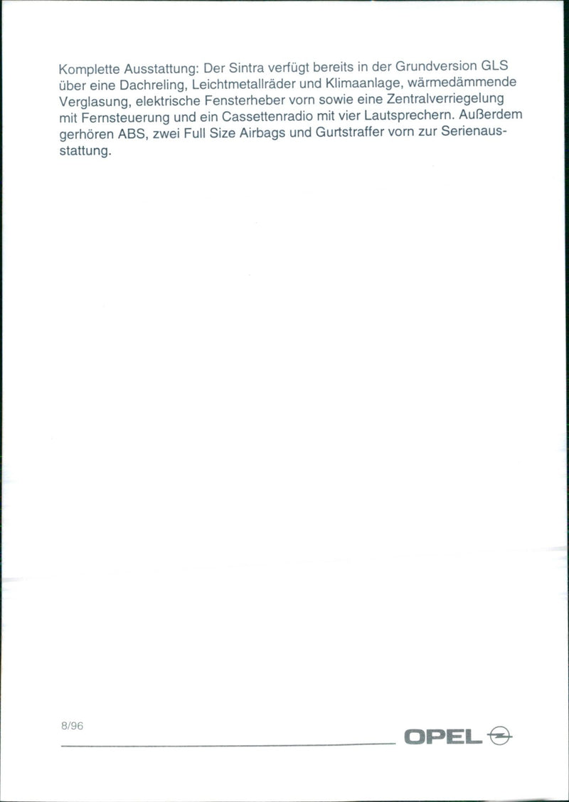 1996 Opel Sintra - Vintage Photograph