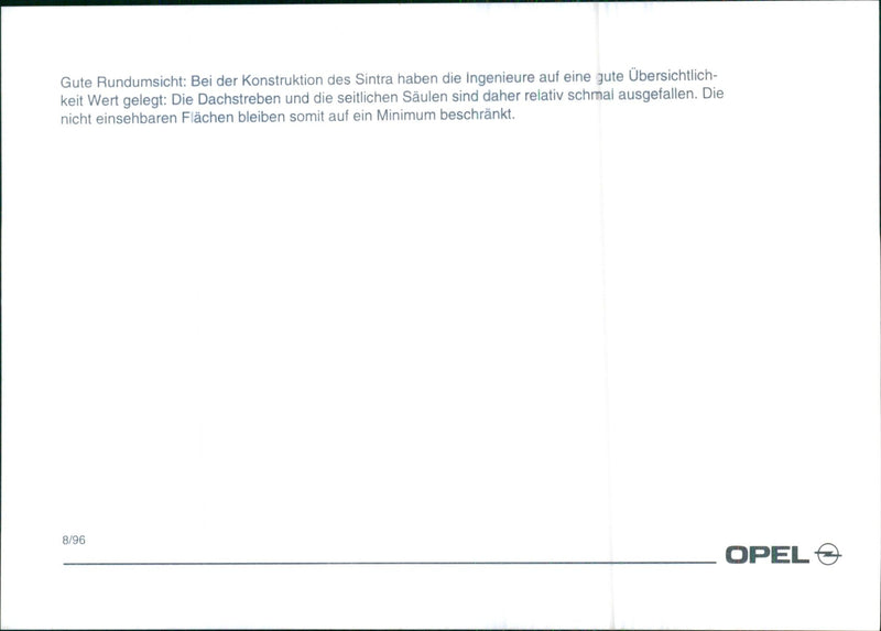 Technical drawing of 1996 Opel Sintra - Vintage Photograph
