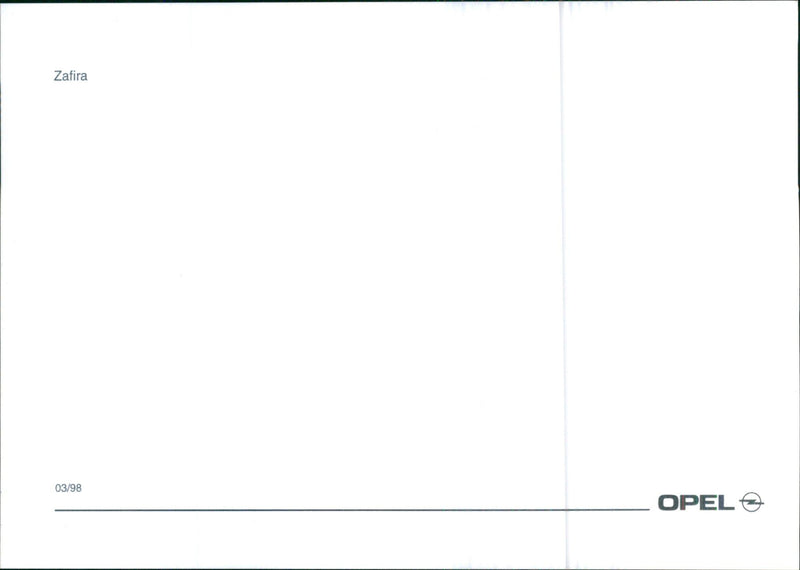 1998 Opel Zafira - Vintage Photograph