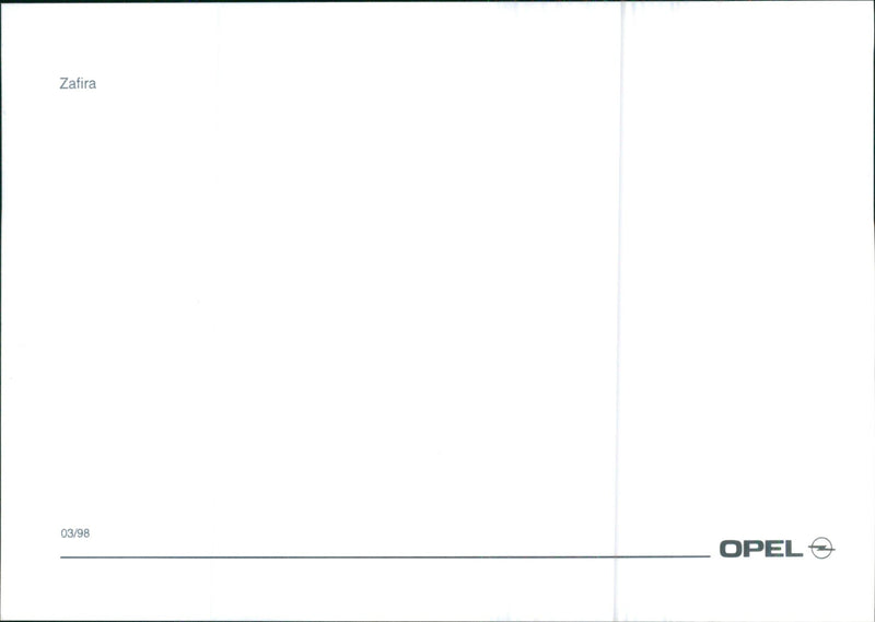 1998 Opel Zafira - Vintage Photograph