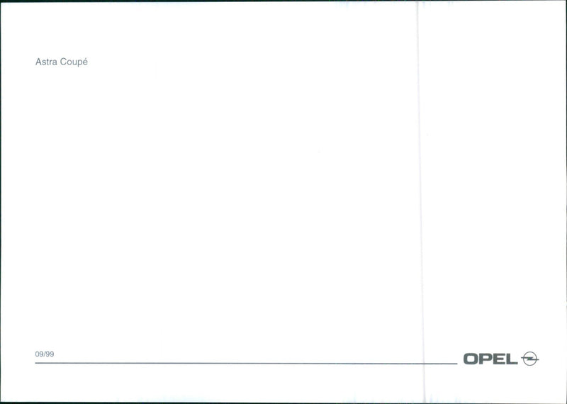 1999 Opel Astra Coupe - Vintage Photograph