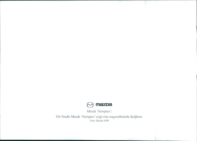 1999 Mazda Neospace - Vintage Photograph