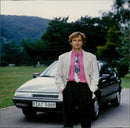 Adult Male In Front of a Citroen Car - Vintage Photograph