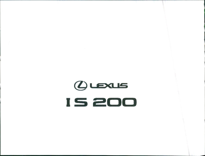 Lexus IS 200 - Vintage Photograph