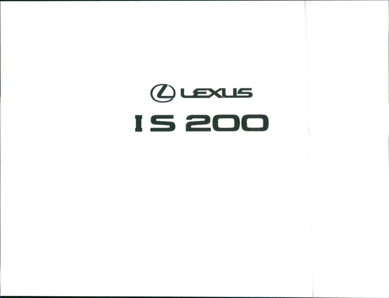 Lexus IS 200 - Vintage Photograph