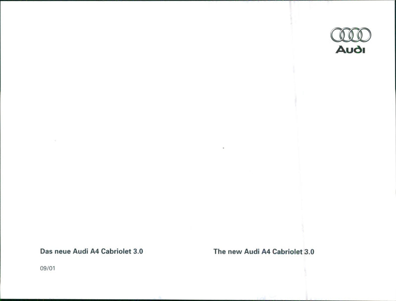 2001 Audi A4 Cabriolet 3.0 - Vintage Photograph