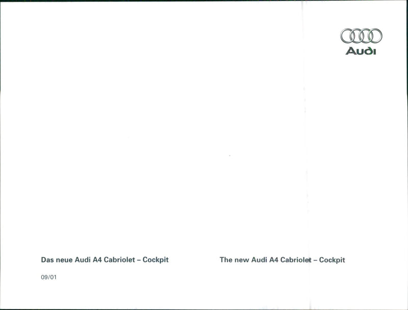 2001 Audi A4 Cabriolet's cockpit - Vintage Photograph