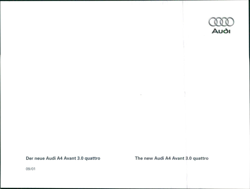 2001 Audi A4 Avant 3.0 quattro - Vintage Photograph