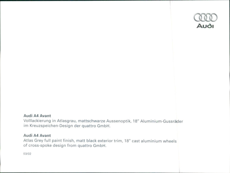 2002 Audi A4 Avant - Vintage Photograph