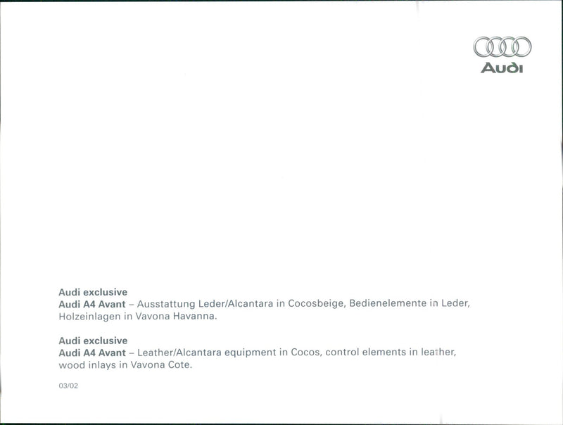 2002 Audi exclusive Audi A4 Avant - Vintage Photograph
