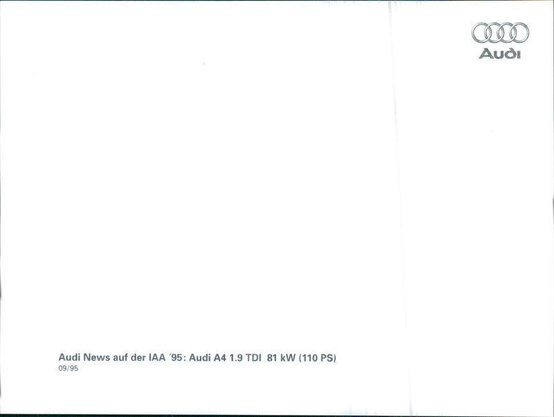 1995 Audi A4 1.9 TDI - Vintage Photograph