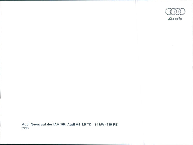 1995 Audi A4 1.9 TDI - Vintage Photograph