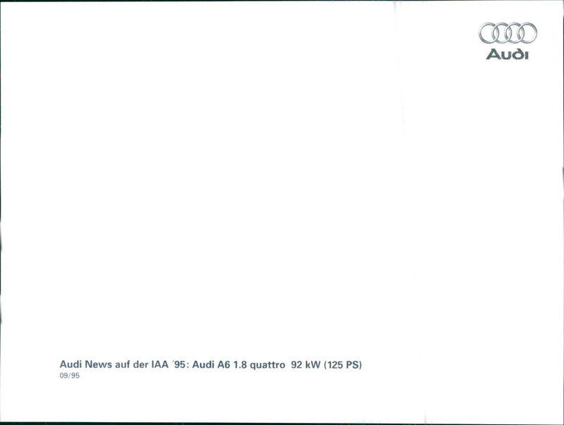 1995 Audi A6 1.8 quattro - Vintage Photograph