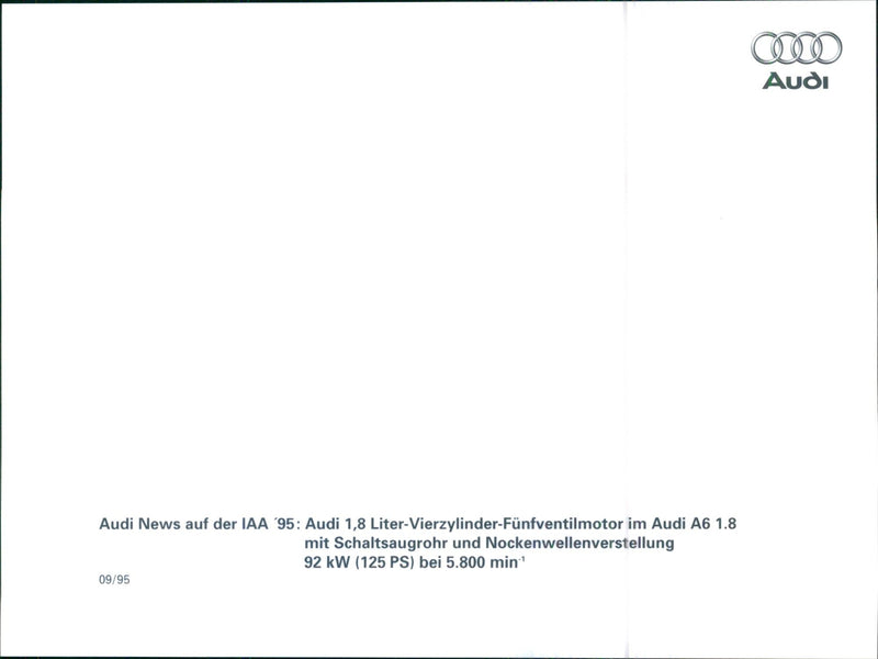 1995 Audi A6 1.8 - Vintage Photograph