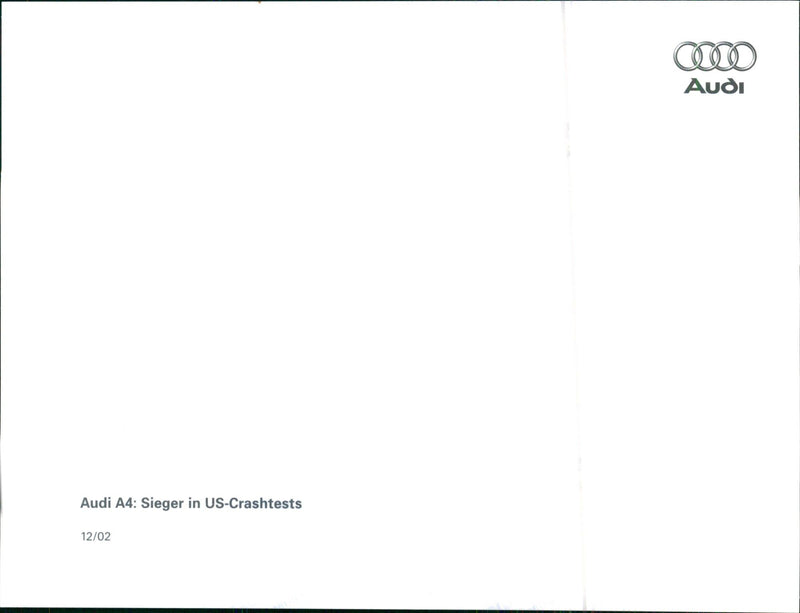 2002 Audi A4 - Vintage Photograph