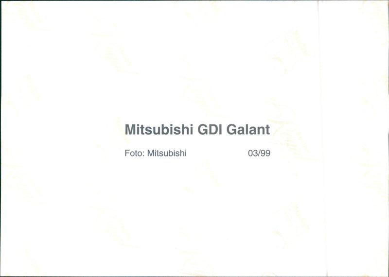 1999 Mitsubishi GDI Galant and 1999 Mitsubishi Galant GDI 2400 - Vintage Photograph