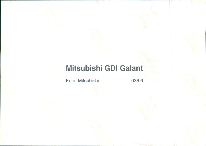 1999 Mitsubishi GDI Galant - Vintage Photograph