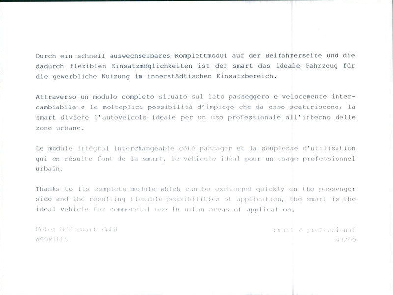 1999 Smart - Vintage Photograph